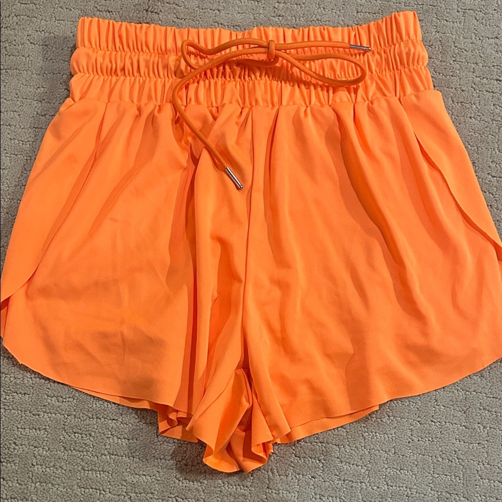 SHEIN High Waist Orange Shorts
